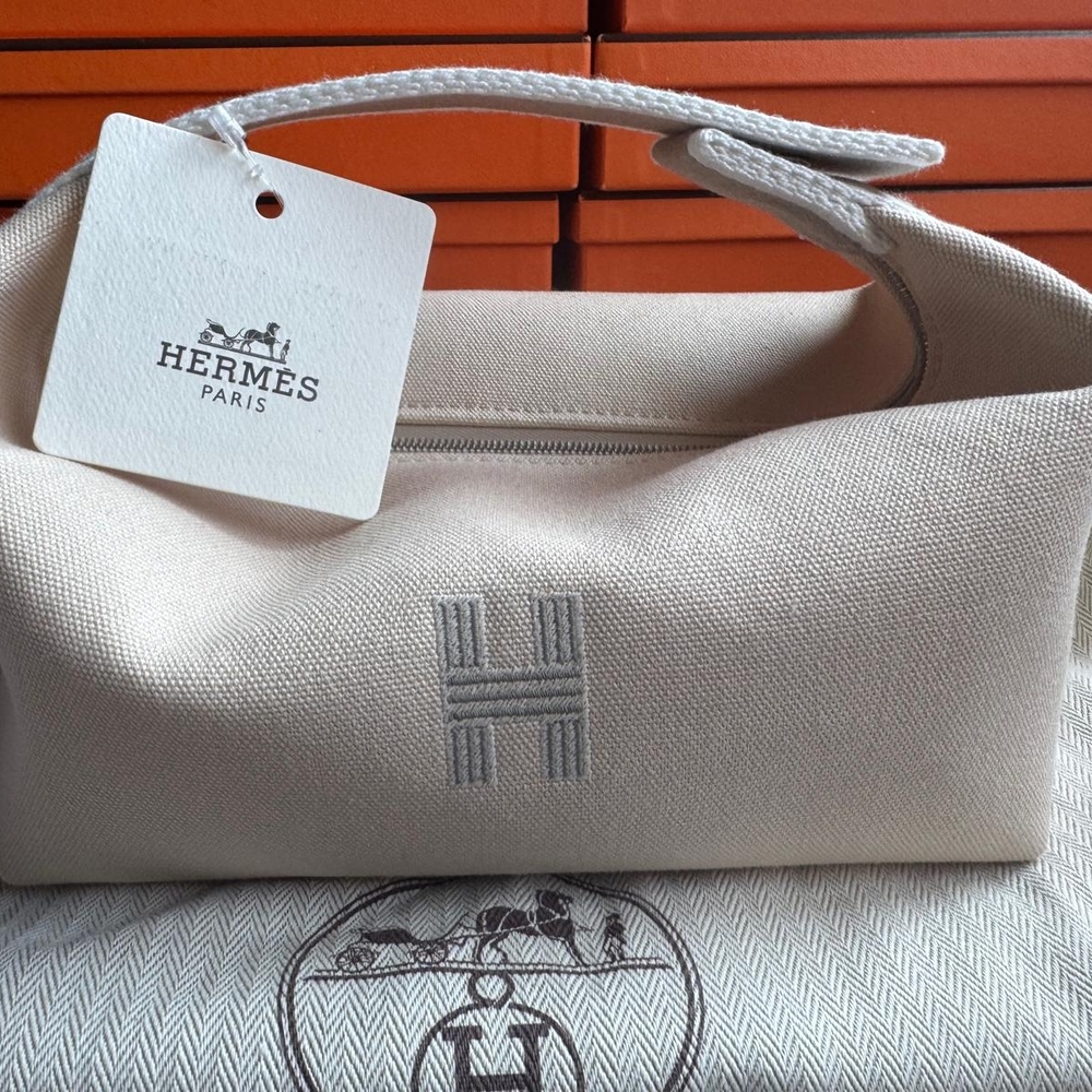 NEW Hermes Bride A Brac Beige PM Travel Case Bag